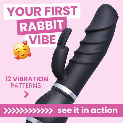 Beginner's Rippled Silicone Rabbit Vibe - Mini Size Perfect for First-Time Blended O's!