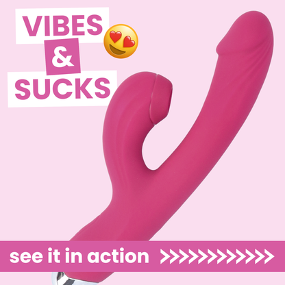 Air Pulse Dual Action Vibrator - Teasing Clit-Kisses + Deep G-Spot 'O's