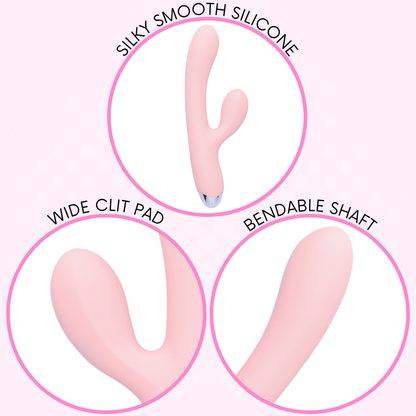G-Spot Rechargeable Silicone Rabbit Vibe - Powerful Dual Stimulation!