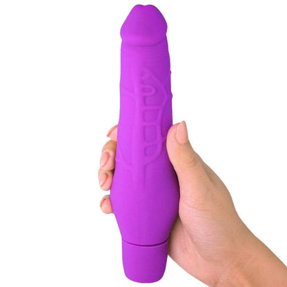 Silicone Vibrating Dildo with Realistic Penis Shape - Comes with Suction Cup Attachment!