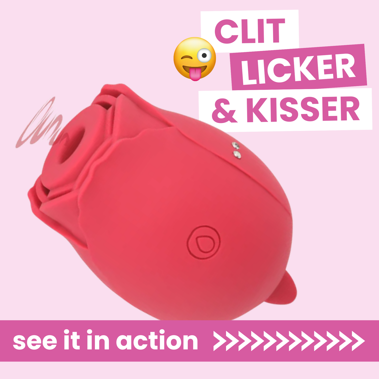 The Rose Vibrator | Duo Flickering Tongue Licker & Clitoral Air Vibrator