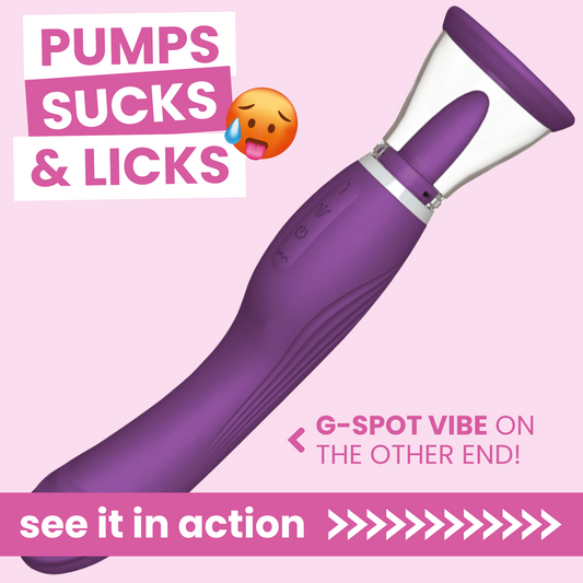Ultimate Tongue Licker - Powerful Dual-Ended Vibrator & Sucking Tongue!