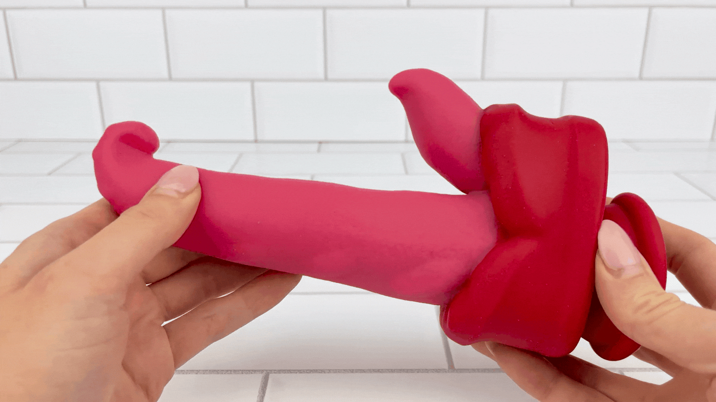 Warming Silicone Thrusting & Rotating Suction Cup Tongue with Remote - Deep, Hands-Free Penetration and Wild Oral!