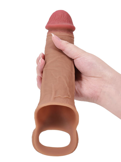 Perfect 8” Length x 5.9” Girth M/L Size Penis Sleeve With Ejaculatory Hole