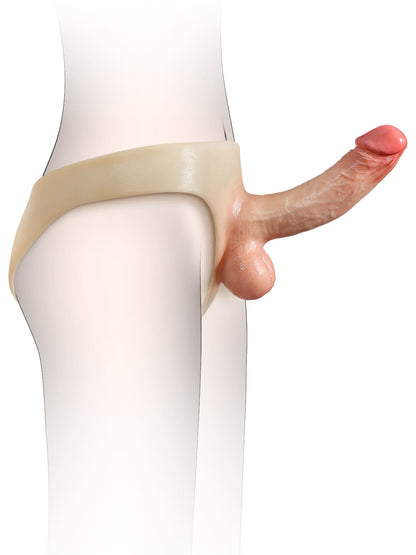 Wearable Dildo Hollow Dildo Strap on With Moving Balls For Women & Men