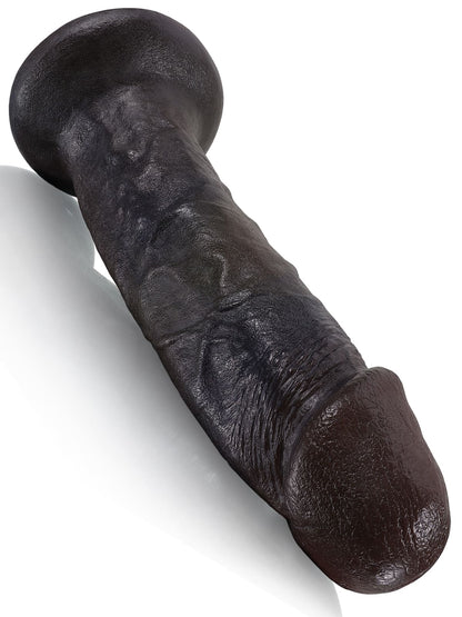 Tony 10" x 2.1" Black Soft Skin Huge Thick Dildo