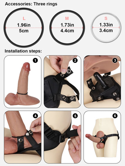 TPE + PU Leather Vac-U-Lock Strap On