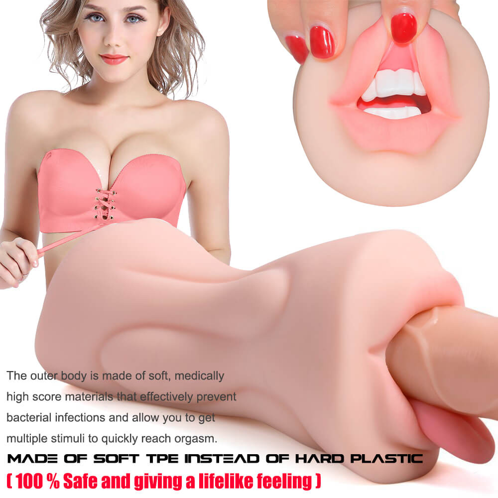 3D Realistic Oral Blow Job Deep Throat  Vagina Pocket Pussy Stroker