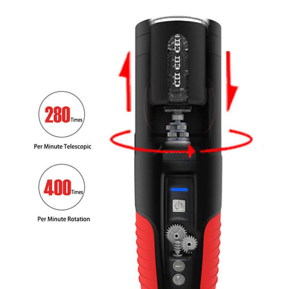 Auto Rotation 10 Sounds Vaginal Suction Cup Rechargeable Male Masturbator