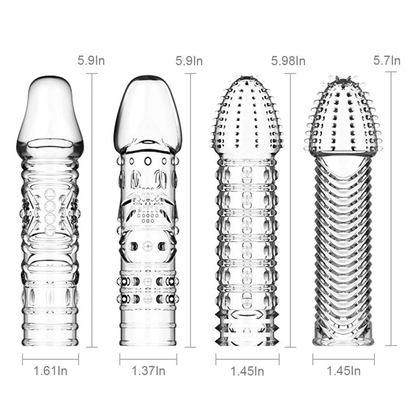 Sex toys  dubai4PcsSiliconePenisSleevesSetReusableandDelaySexTimePenisExtenderforCoupleCondomstoys  men