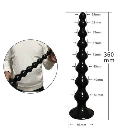 Super Long Soft Big Anal Beads With Suction Cup For Prostate Massaging