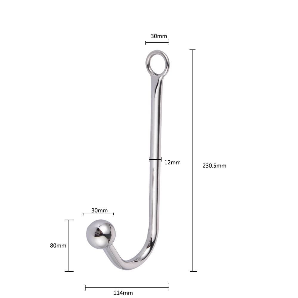 Stainless Steel Anal Hooks With Beads