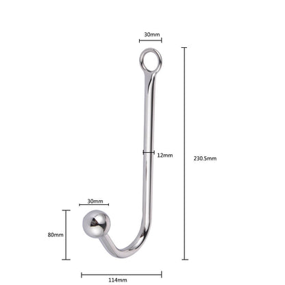 Stainless Steel Anal Hooks With Beads