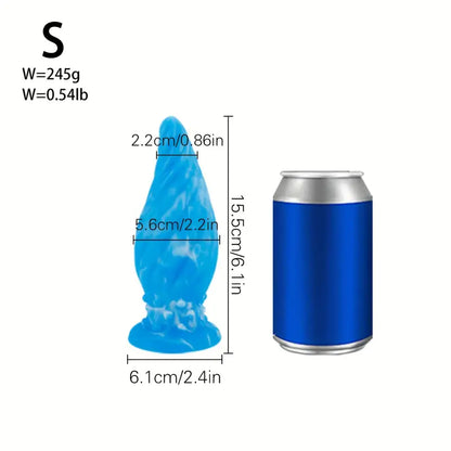 Liquid Silicone Anal Plug With Textured Stimulation Bumps For Secure Grip