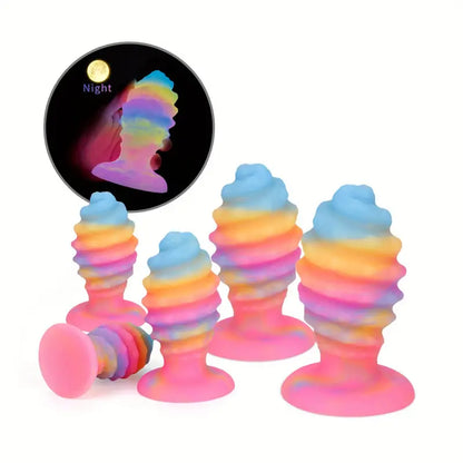 Luminous Conch Shape Butt Plug Anal Massager G Spot Stimulator