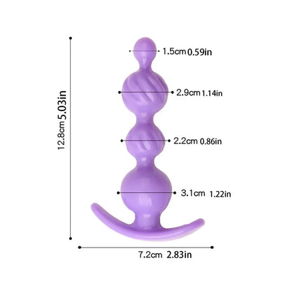 Plastic Butt Plug Anal Trainer G-spot Prostate Stimulators With Pull Handles