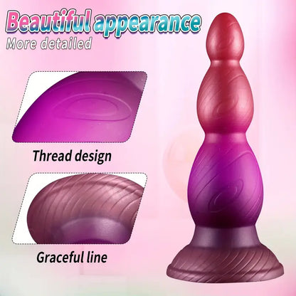Extra Large Silicone Anal Plug With Beads For Prostate Massage