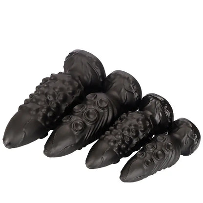 Black Octopus Anal Plug PVC Big Butt Plug Anal Sex Toy For Women