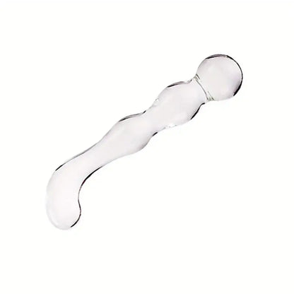 Women Wand Massager Glass Butt Plug G-spot Stimulator Anal Toy