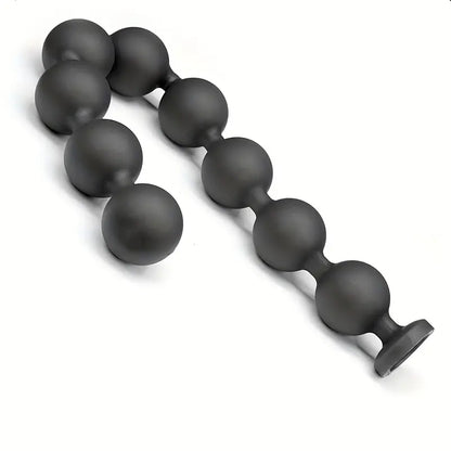 9 Balls Liquid Silicone Anal Beads Soft Butt Plug Colon/Prostate Massage