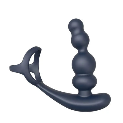 Double Motor Male Prostate Massager Vibrator 360° Rotate Ring Butt Plug
