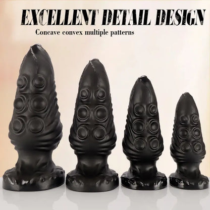Black Octopus Anal Plug PVC Big Butt Plug Anal Sex Toy For Women