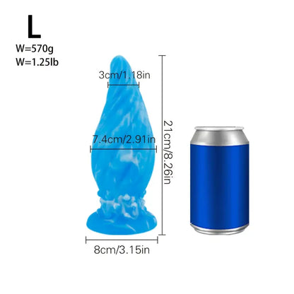 Liquid Silicone Anal Plug With Textured Stimulation Bumps For Secure Grip