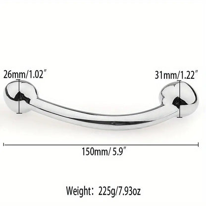 Stainless Steel Anal Stopper With 4 Beads Prostate Massager For Adults