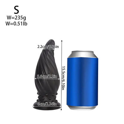 New Apricot-Colored Special Spiral Cone Anal Plug Novel Anal Toy