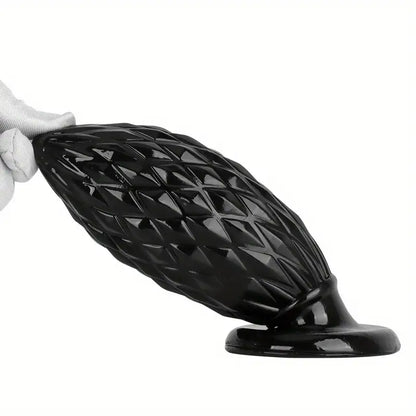 Extra Large Black Soft Anal Plug Suction Cup Posterior Anal Sex Toy