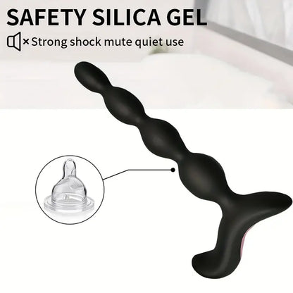 Vaginal G-spot Deep Stimulation Vibrating Beads Butt Plug Sex Stimulator