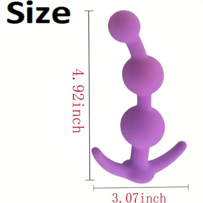 Silicone Anal Beads Butt Plug Three Ball Anal Chain Link Anal Beads