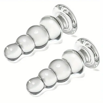 SM Glass Anal Plug Self-Wrist Massager Intimate Couple Play Toy
