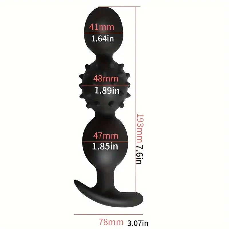 Unisex Built-in Ball Anal Plug Toy Stimulating Massager For Men