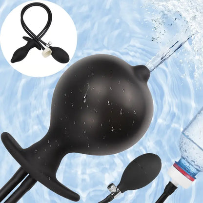 Silicone Inflatable Anal Plug Anal Enema Cleaner Anal Dilator Sex Toy