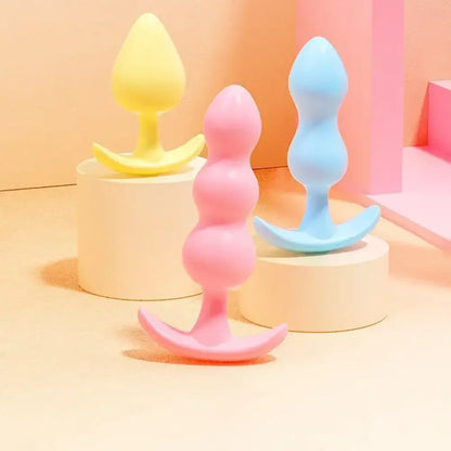 Back Court Butt Plug Large Pull Beads TPE Material Adult Anal Toy