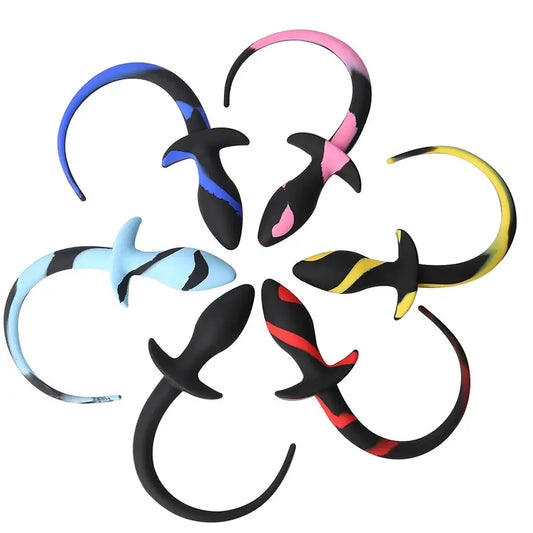 Silicone SM Anal Plug Pig Dog Tail Design Fun Novelty Dress-Up Accessory