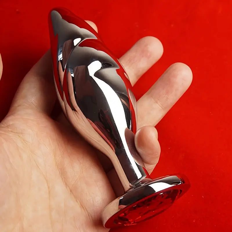 Metal Butt Plug With Crystal Base Anal Training Trainer Love Sex Toy