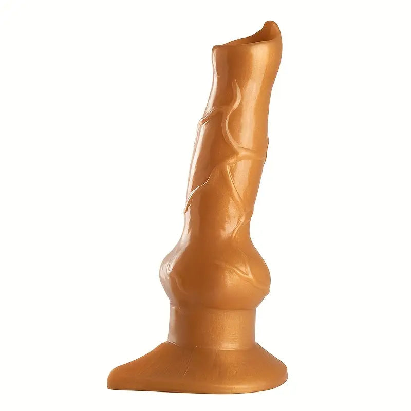 7.68in Soft Dog Knot Male Prosthetic Sex Toy Male Cock Dildo Anal Plug
