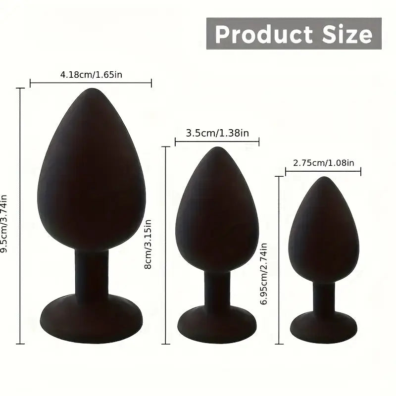 Three Anal Plugs Combination Set For Stimulate Men and Women
