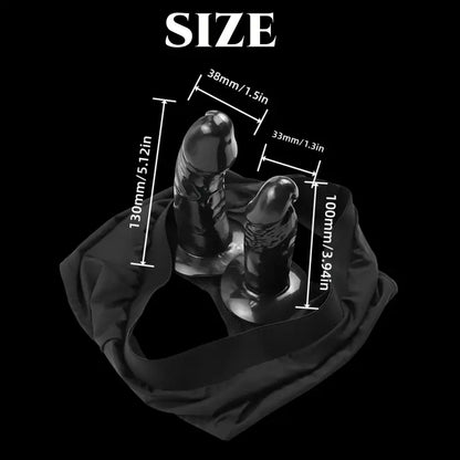 2 Styles Concealed Fun Wearable Dildo Comfortable Soft Elastic Pants
