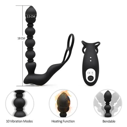 Anal Butt Plug Vibrator With 10 Thrusting Modes Prostate Massager