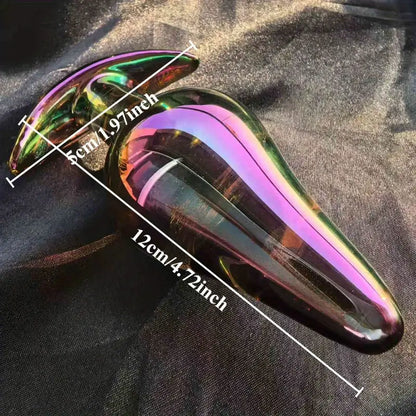 Colorful Large Metal Anal Plug Sex Massager For Female Masturbation