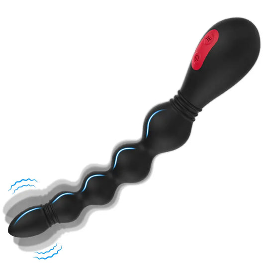 Vibrating Anal Beads Plug Flexible Silicone Anal Butt Plug For Couple