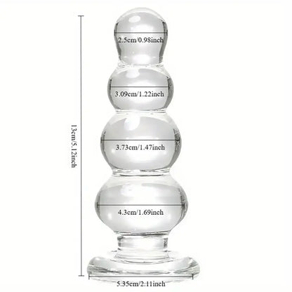 SM Glass Anal Plug Self-Wrist Massager Intimate Couple Play Toy