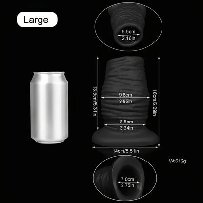 Hollow Butt Plug Silicone Soft Anal Dilatation Enema Prostate Massager