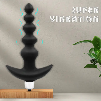 Butt Plug Flexible Silicone Graduated Design Vibrating Anal Beads