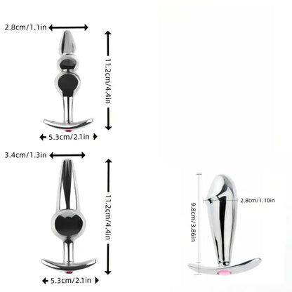 Anchor T-Base Gemstone Base Removable Design Anal Butt Plug
