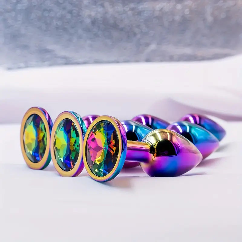 Universal Metallic Anus Plug 7 Color Smooth Suction Adult Sex Toy