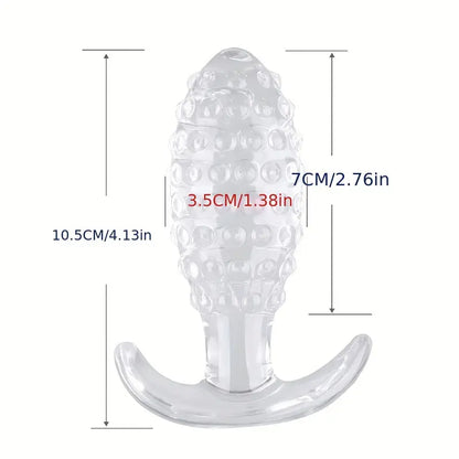 Transparent Butt Plug Anal Plug Dildo For Outing Prostate Stimulation